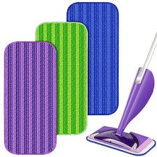 3PACK Reusable Mop Pads Compatible with Swiffer Wet Jet Mop Replacement Heads