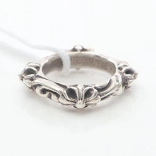 CHROME HEARTS SBT BAND Ring Silver925 Used women US size 3.25