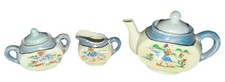 Vintage Walt Disney Donald Duck 5 Piece Tea Set Japan 1930'S Long Bill