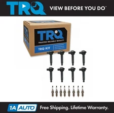 TRQ Ignition Coil & Iridium Spark Plug Kit Set for Toyota Lexus V8 New
