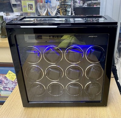 JINS&VICO 12 Slot Watch Winder Carbon Fiber Shell – 8 Working