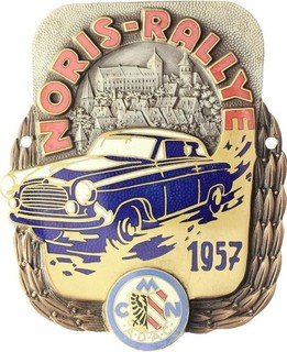 Bronze Plakette 1957 des Motor Club Nürnberg im ADAC auf die Noris Rallye 80314