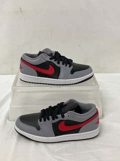 Nike (FZ4183 002) Jordan 1 Low 'Cement Grey/Fire Red' Sneakers Women's Size 7