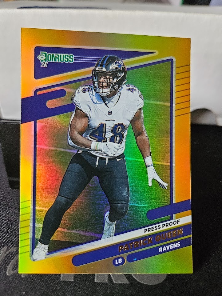 2021 Donruss Football Premium Gold Press Proof #242 Patrick Queen Ravens