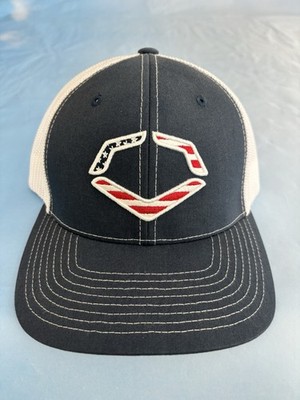 EvoShield USA Red White Blue Trucker Flex Fit Hat Fitted Size Small/Medium