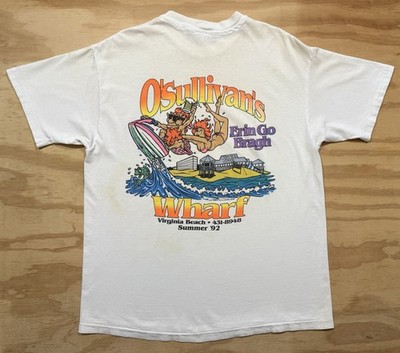 Vintage 90s Virginia Beach O Sullivans Wharf Bar Pub Erin Go Bragh Humor XL