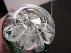Gibson Paperweight 1995 Green & White Trumpet Flowers Bubbles Easter Egg — photo 5