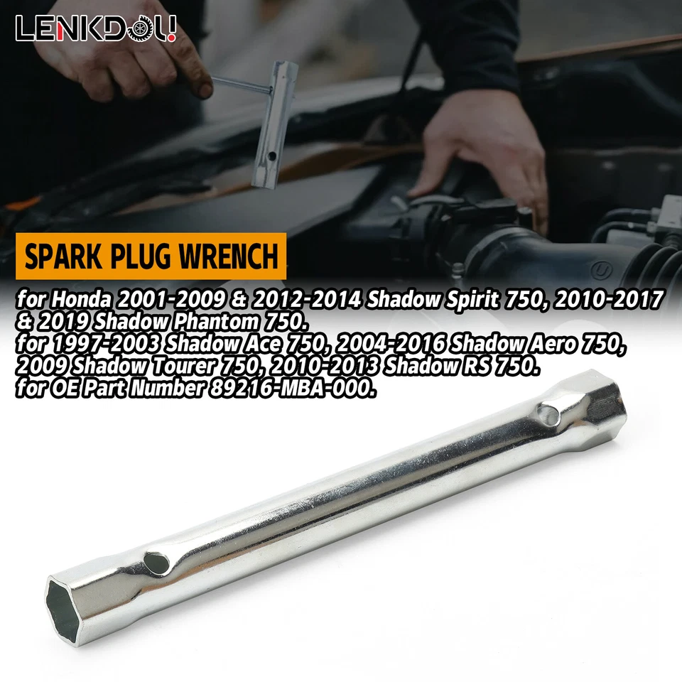 Herramienta de llave de bujía para Honda Shadow 750 Phantom RS Spirit Tourer Aero VT750 Foto 2 de 4