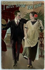 Postcard - Lovers Art Print - Love/Romance Greeting Card  - I Will Show You How