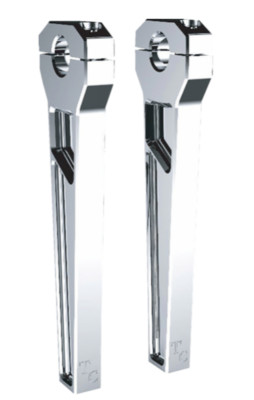 Alloy Art Todds Cycle TD-R11-10 1in. Handlebar Riser Kit - 10in. Rise - Chrome