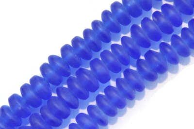 AI6-11 - 100 GLASPERLEN LINSEN 6 MM BLAU MATT