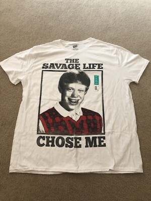SAVAGE LIFE CHOSE ME Funny Picture Men's Shirt XL NEW X-Large What Do You Meme