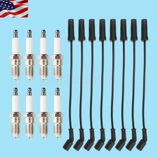 8x Spark Plugs & Wires Set For Gmc Yukon Yukon XL 2000-2006 Hummer H2 2003-2006