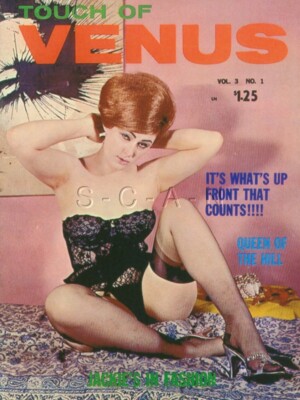 Semi Nude- #55- Color Photo- Vintage Magazine Cover Venus- Corset- Stockings