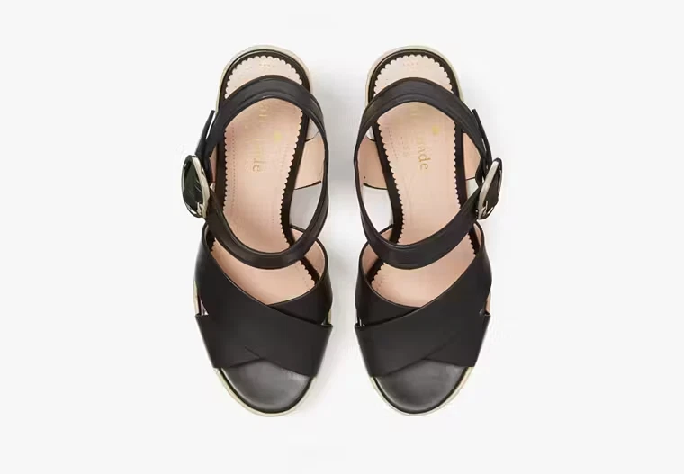 Sandalias Kate Spade New York Mujer Della Tacón Cuña Zapatos NUEVAS Talla 7 B Foto 3 de 4