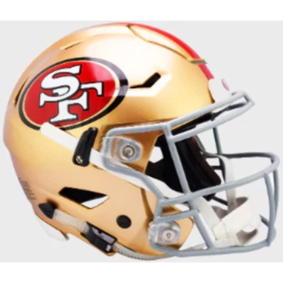 San Francisco 49ers Full Size Authentic SpeedFlex Football Helmet - NFL.