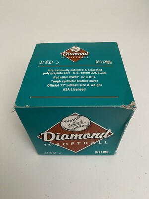 NOS - Vintage Diamond 11  Softball Red D111-RSC Poly Graphite Core MSP .47 ASA
