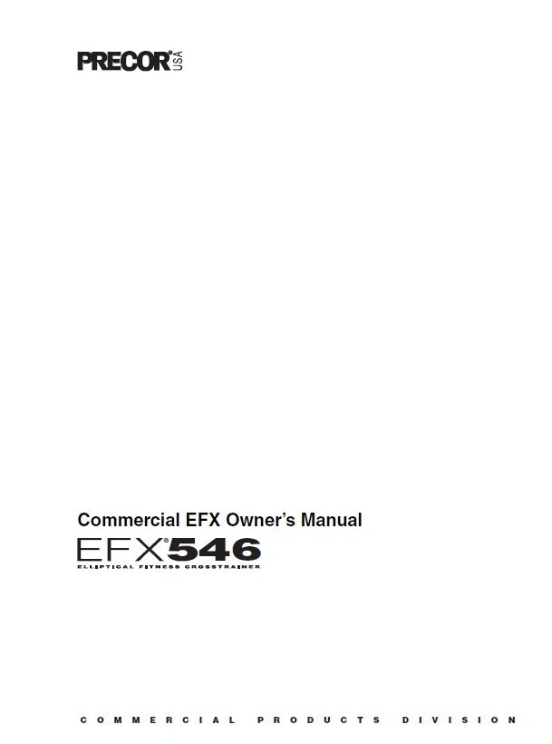 Ellittica professionale PRECOR mod. EFX 546 ELLIPTICAL FITNESS CROSSTRAINER - Immagine 4 di 4
