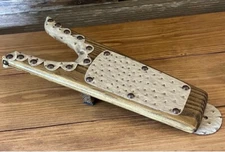 The Big Texan Ostrich Bootjack Large Size Boot Puller Shoe Remover - Tan *NEW*