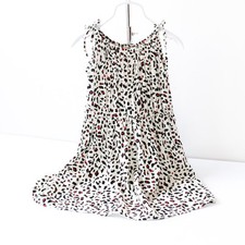 SALE handmade Girls Summer Leopard Floral Sleeveless Dress Size 1/2/3/4/5