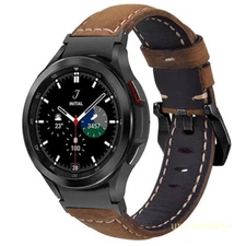For Samsung Galaxy Watch 5 6 7 40/44mm Classic 43/47mm Pro 45 Leather Band Strap