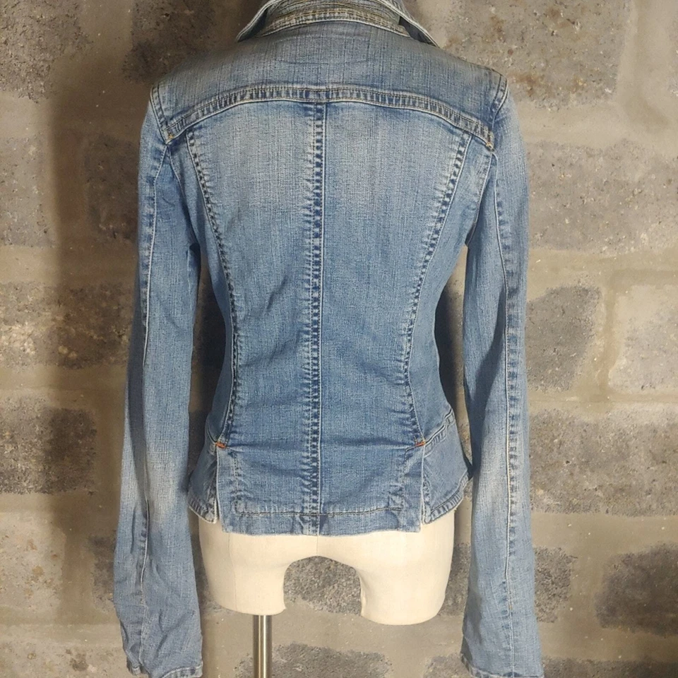 CHRISTOPHER BLUE sz S Jean Denim Jacket - Image 4 of 4