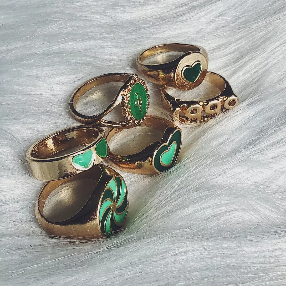 Colourful on sale resin rings