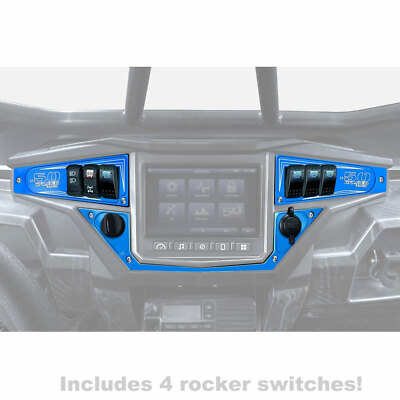 Ride Command Billet Dash Panel Switch Combo RZR XP 1000 Turbo S 900 Voodoo Blue