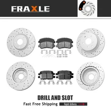 Front Rear Drilled Brake Rotors+Ceramic Pads Kit for 09-20 Nissan Maxima Brakes