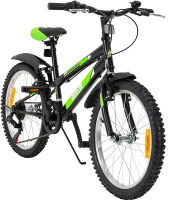 ACTIONBIKES MOTORS Kinderfahrrad Kinder Fahrrad Kinderrad 6-Gang Schaltung Schwarz Shimano 20 Zoll