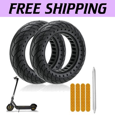 2PCS Solid Tires 10x2.5 Inch for Ninebot Segway MAX G30 - Year-Round Performance