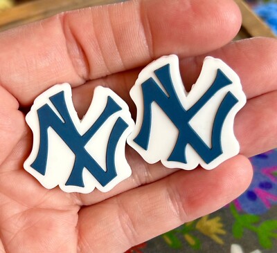 2 Piece NEW YORK Baseball Team Silicone Focal Beads DIY Jewelry Pens Sports
