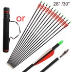 6/12/24 Pcs 28" 30" Carbon Arrows OD 7.8mm Archery For Compound/Recurve Bow Hunt