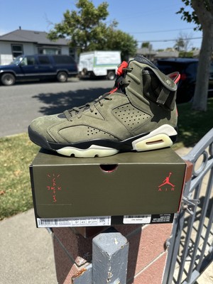Size 9.5 - Jordan 6 Retro x Travis Scott Mid Olive