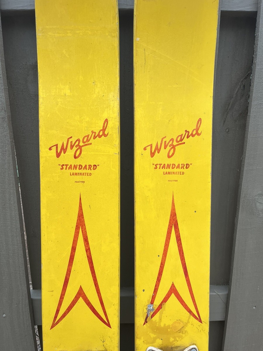 Vintage 1960's Wizard Standard Yellow Wood Painted Wooden Water