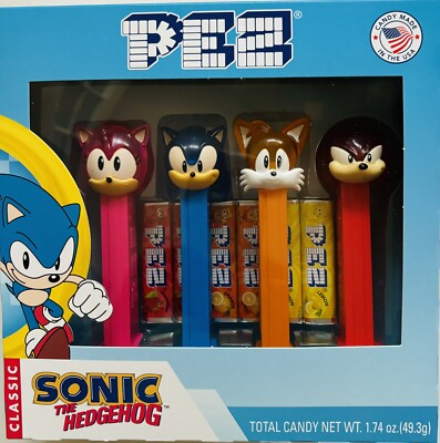 SONIC THE HEDGEHOG - PEZ Crystal Gift Set - AMY, SONIC, TAILS & KNUCKLES