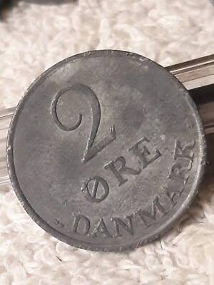 Denmark 2 Ore Coin, Danmark ~ (0ne Coin) Late 1950s 1960s