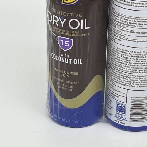 3 Banana Boat Dry Oil SPF 15 With Coconut Oil  6 Oz. Each, Exp. 4/2024
