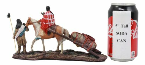 Native American Family Collectible Indian Figurine Sculpture 8.25
