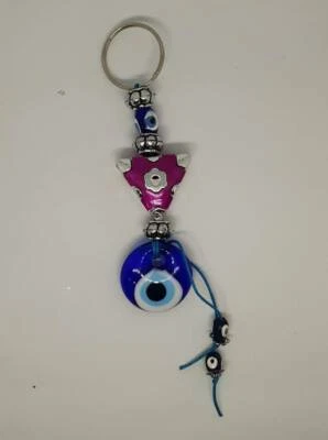 Porte Clé Nazar Boncuk mauvaise œil cadeau anniversaire fête oursons triangle