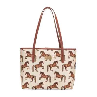Signare tote bag Whistlejacket print oversized handbag college bag Horse horses