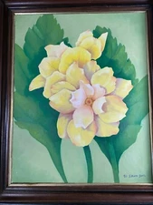 Huge S Moras Funk 1986 "Floral Scene" Oil Painting - Signed And Framed