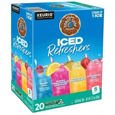 The Original Donut Shop Iced Refreshers K-Cup 20ct – Variety Pack Fruit Flavors