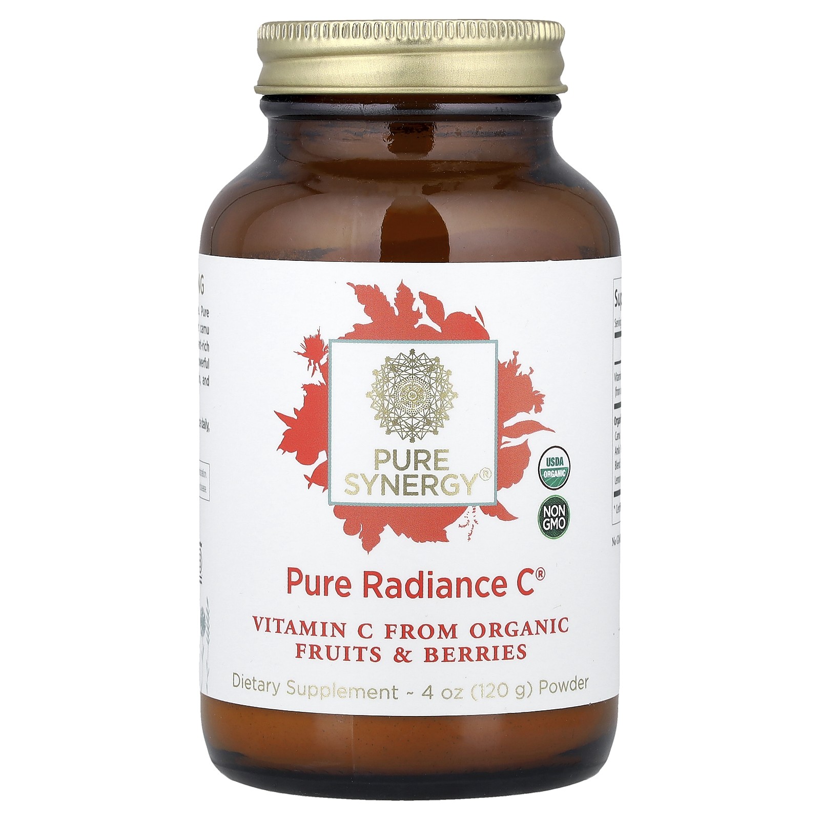 Порошок Synergy Company Pure Radiance C, 4 унции, 120 г, без молока и глютена