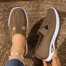 Women's Summer Trainers Fly Woven Mesh Non Slip Walking Shoes Casual Gym
