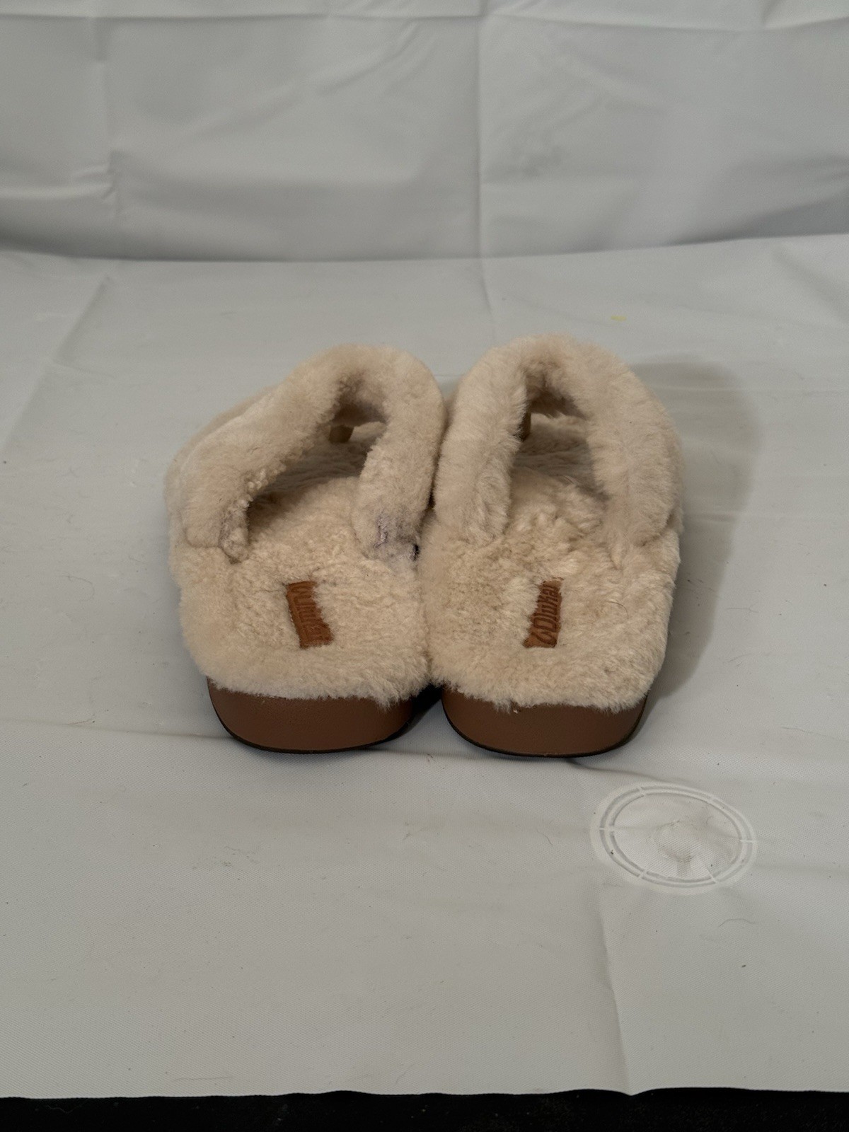 SAOLA Ciabatte sandali OluKai Kipe’a Heu taglia 8 suola in gomma shearling morbida sfocata