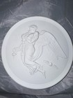 Vintage Pair ROYAL COPENHAGEN White Bisque Porcelain Wall Plaques Day & Night — photo 6