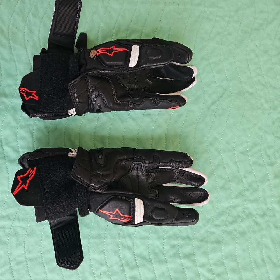 Guantes de cuero para motocicleta Alpinestars GP Plus R V3 negros/blancos/rojo flúor grandes Foto 4 de 4