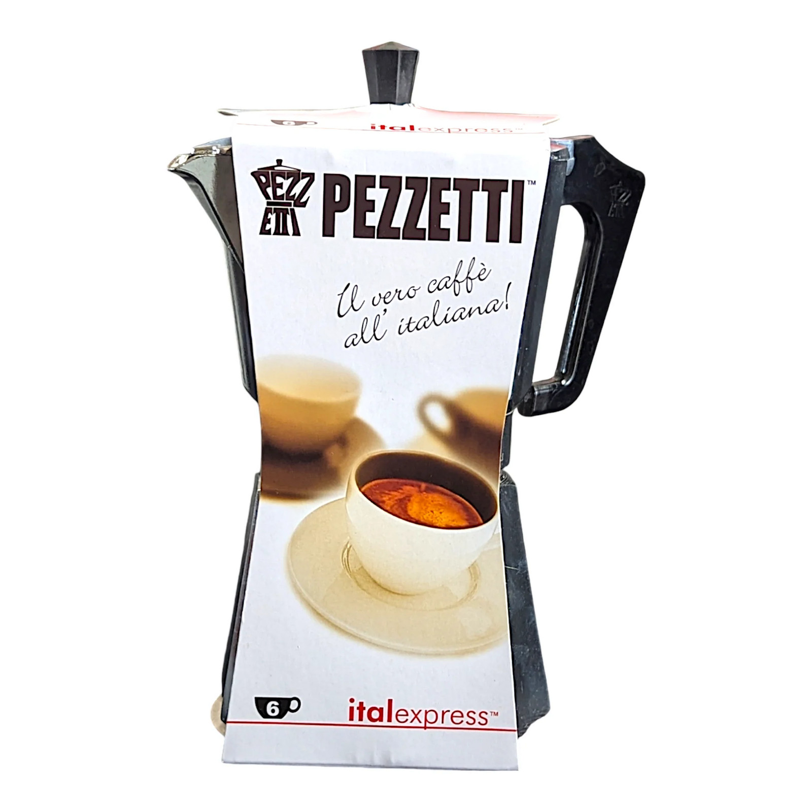 Pezzetti Italexpress Moka Pot For Espresso , Silver - 6 Cup (Espresso)