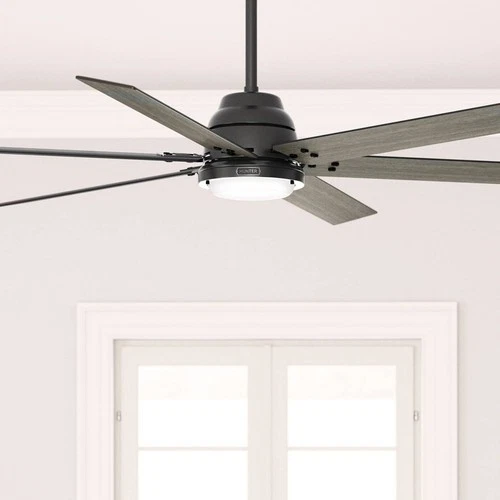 72" Hunter Gravity Matte Black LED Smart Ceiling Fan - Picture 1 of 7